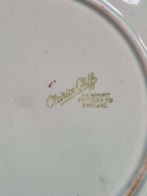 Vintage Clarice Cliff Newport Pottery Company England Plate