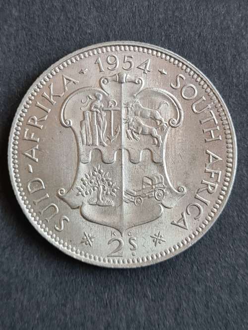 Union 2 Shillings 1954 EF+/UNC