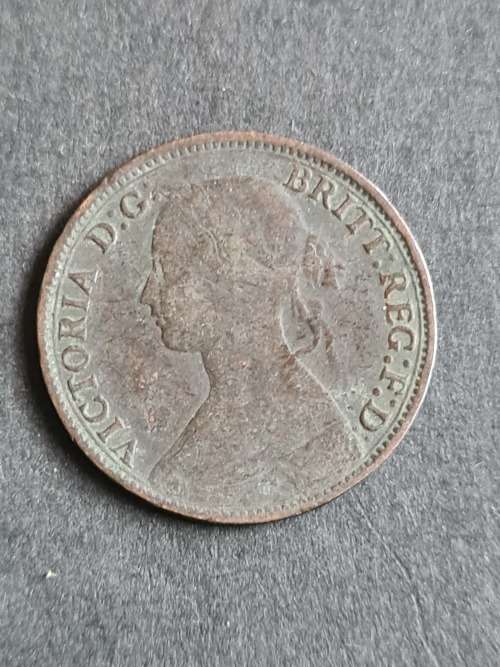 UK Farthing 1866 Queen Victoria Younghead