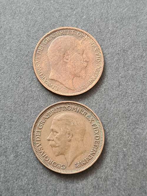 2 x UK Farthings 1909/1931