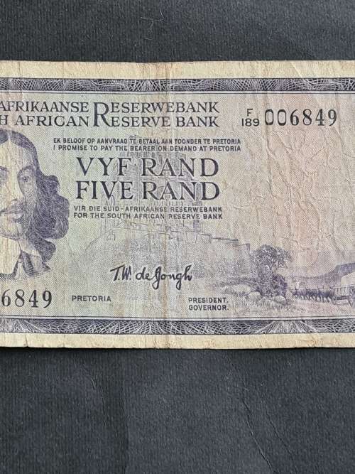 TW de Jongh Five Rand A/E - as per photograph