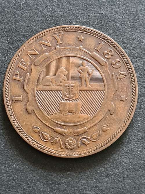 ZAR Penny 1894 (edge knock)