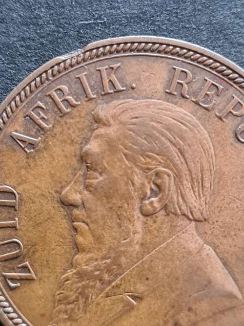 ZAR Penny 1894 (edge knock)