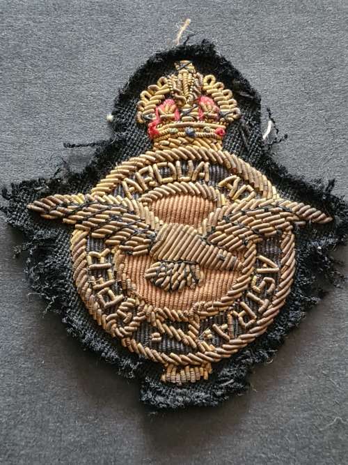Royal Airforce (RAF) Bullion Wire Effices Badge
