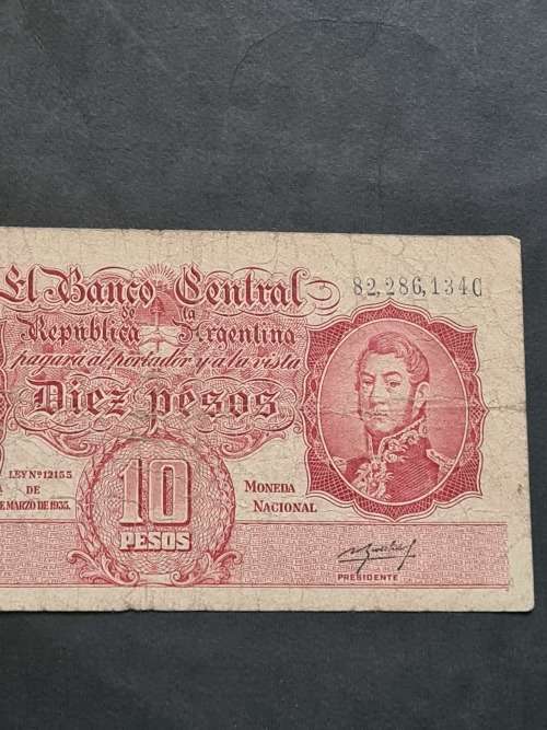 Argentina 10 Pesos Note - as per photograph