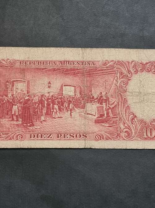 Argentina 10 Pesos Note - as per photograph