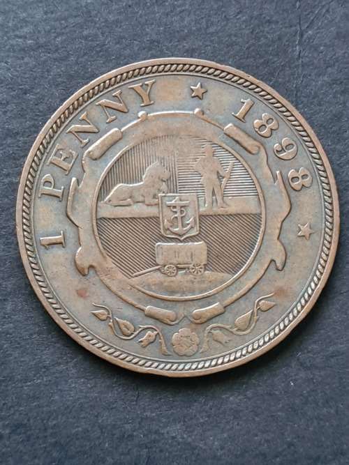ZAR 1 Penny 1898 - as per photograph