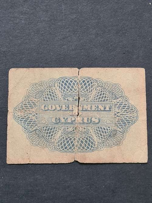 Government of Cyprus 3 Piastres Filler note (tears/folds) - as per photograph