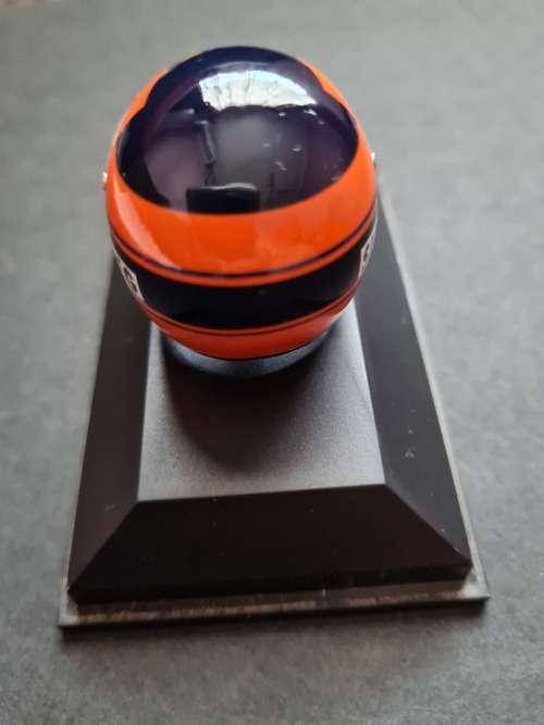 Minature Formula One Racing Helmet Gilles Villeneuve (Smeg)