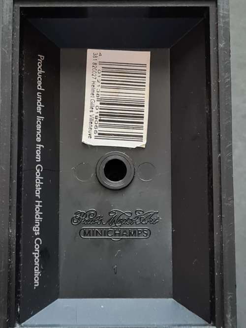 Minature Formula One Racing Helmet Gilles Villeneuve (Smeg)