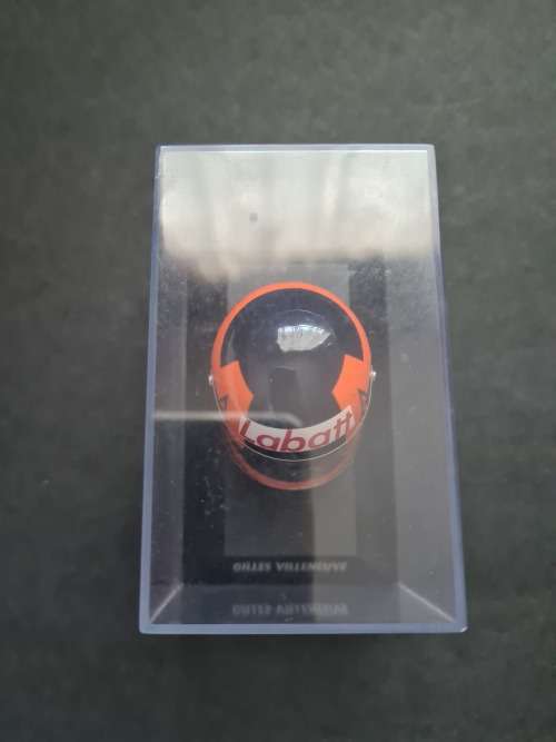 Minature Formula One Racing Helmet Gilles Villeneuve (Smeg)