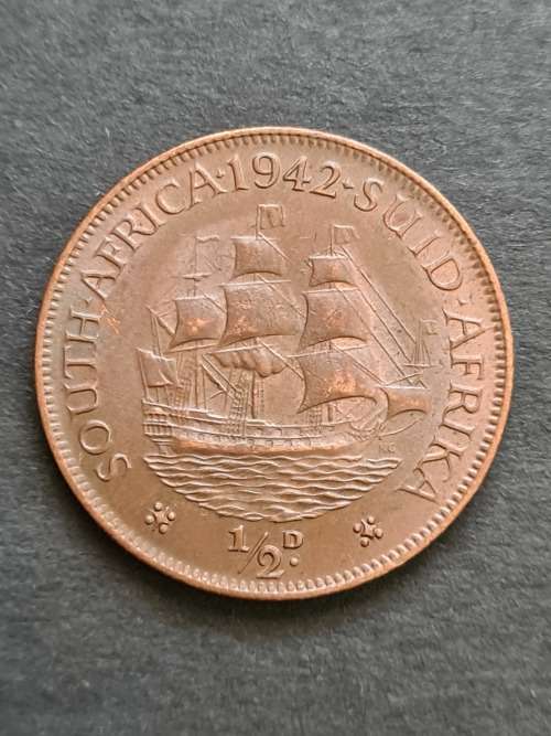 Union 1/2 Penny 1942  - as per photograph