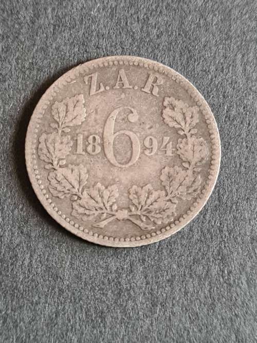 ZAR Sixpence 1894 - as per photograph