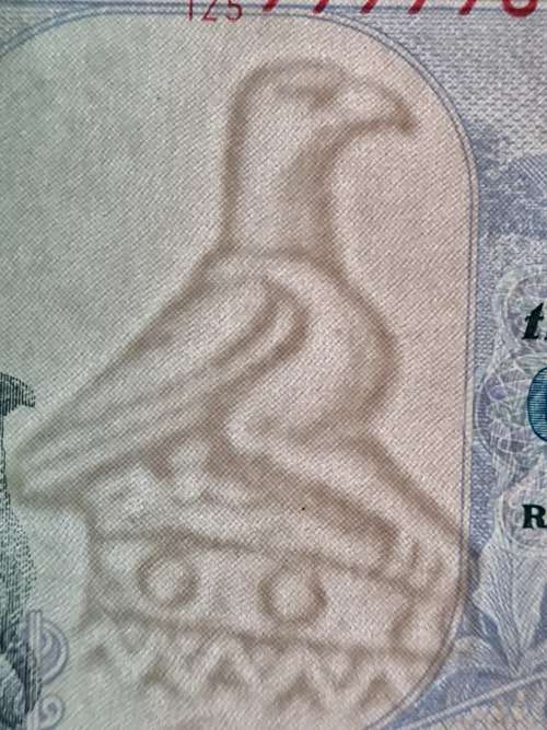 Rhodesia 1 Dollar Salisbury 29 August 1979 Bird Watermark VF+ - as per photograph