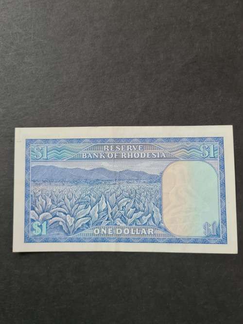 Rhodesia 1 Dollar Salisbury 29 August 1979 Bird Watermark VF+ - as per photograph