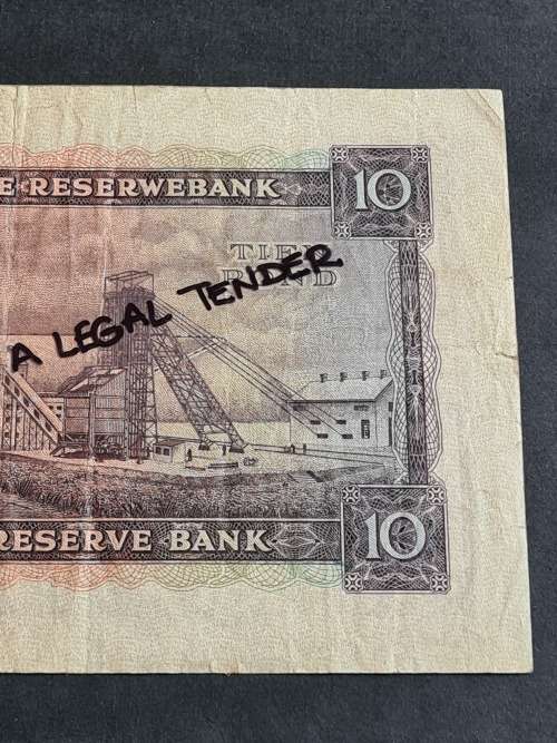 MH de Kock 10 Pounds 18/12/1952 A/E VF - as per photograph