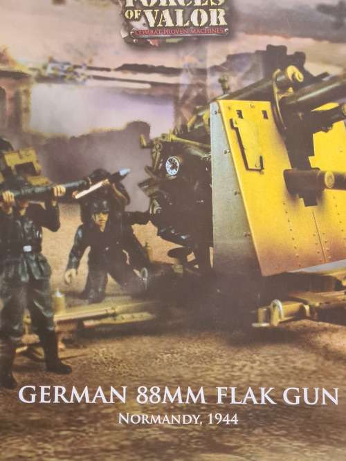 Forces of Valor German 88mm Flak Gun 1:32 Die Cast Metal D-Day Commemorative Series - as per photogr
