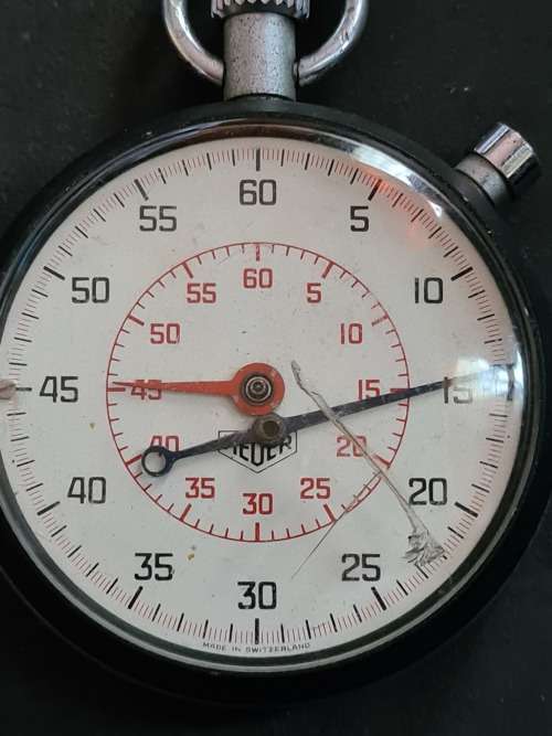 Heuer Stopwatch (not working) 55mm x 55mm - as per photograph