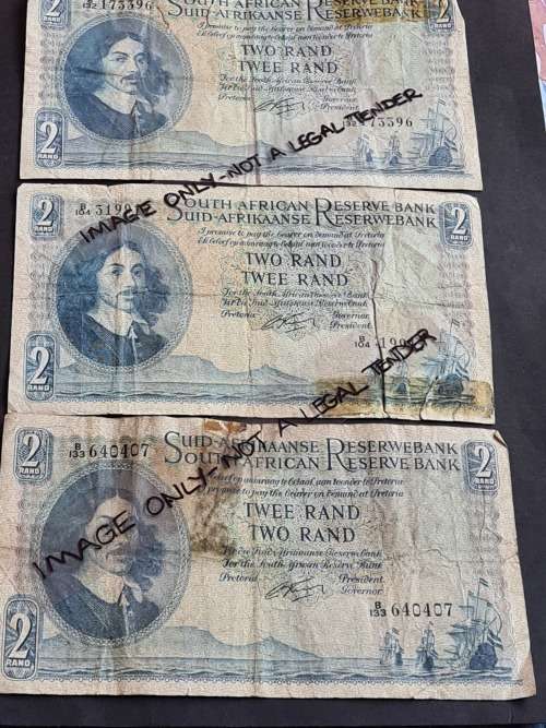 3 x G Rissik R2 Filler Notes (folds/tears/creases) - as per photograph