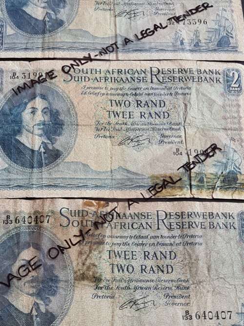 3 x G Rissik R2 Filler Notes (folds/tears/creases) - as per photograph