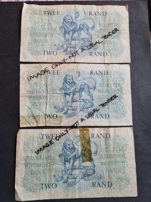 3 x G Rissik R2 Filler Notes (folds/tears/creases) - as per photograph