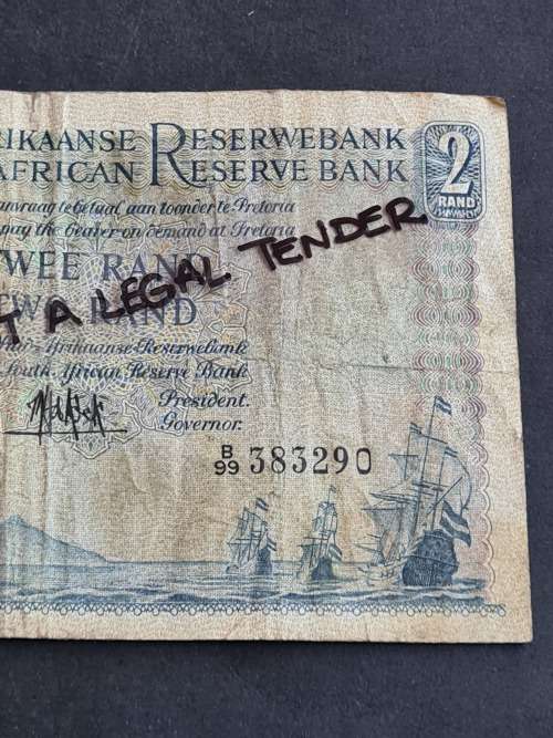 MH de Kock R2 1st issue 1961 (folds/tears/creases) - as per photograph