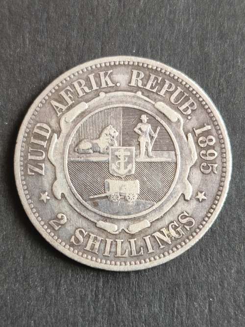Union 2 Shillings 1895 Silver - as per photograph