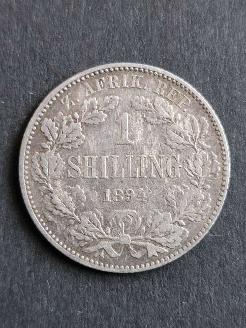 ZAR 1 Shilling 1894 Silver F+/VF - as per photograph