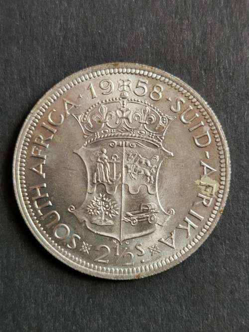 Union 2 1/2 Shillings 1958 Silver - as per photograph
