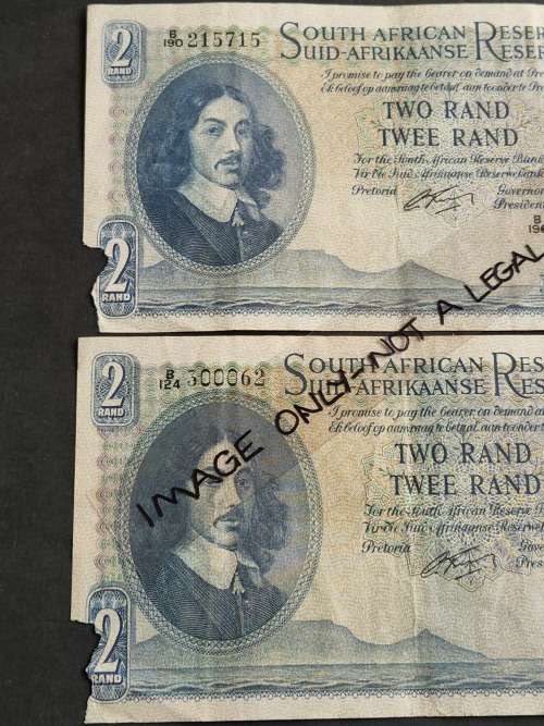 2 x G Rissik R2 1st issue 1962 Filler notes - nice condition (torn left side) - as per photograph
