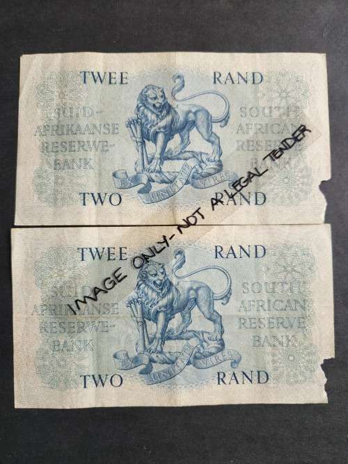 2 x G Rissik R2 1st issue 1962 Filler notes - nice condition (torn left side) - as per photograph