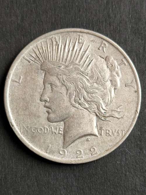 USA Peace Dollar 1922 Silver - as per photograph