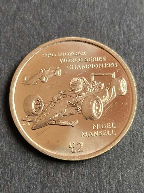 Isle of Man 2 Pounds 1994 Nigel Mansell BU QE2 - as per photograph