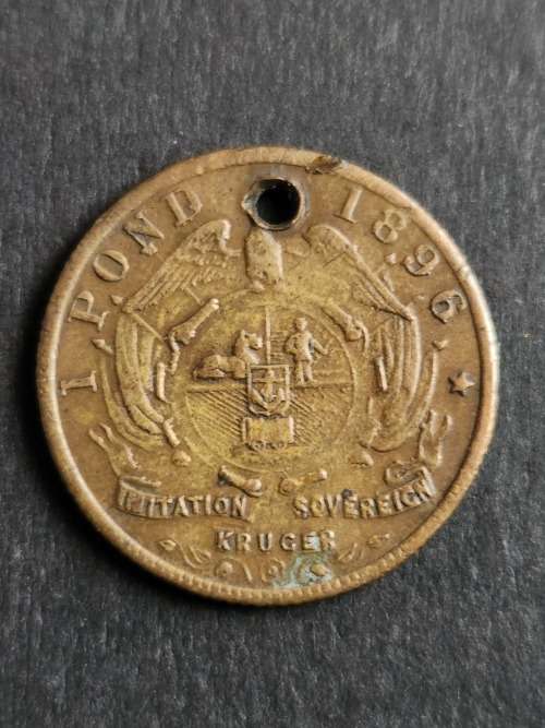 Paul Kruger Zar Imitation Sovereign Ponde 1896 - as per photograph