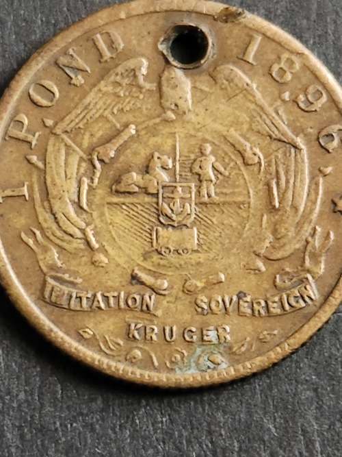 Paul Kruger Zar Imitation Sovereign Ponde 1896 - as per photograph