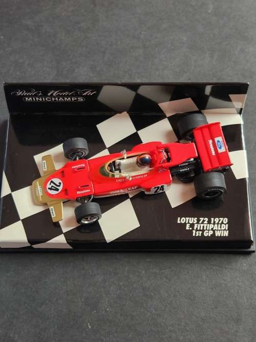 Mini Champs Lotus 72 1970 E. Fittipaldi 1st GP Win - as per photograph