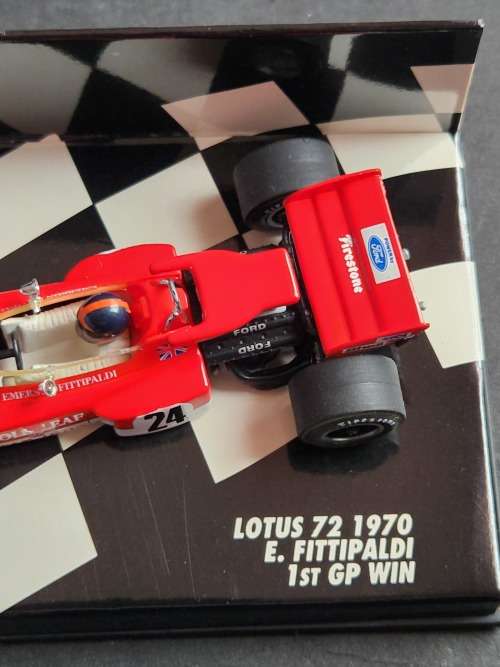 Mini Champs Lotus 72 1970 E. Fittipaldi 1st GP Win - as per photograph