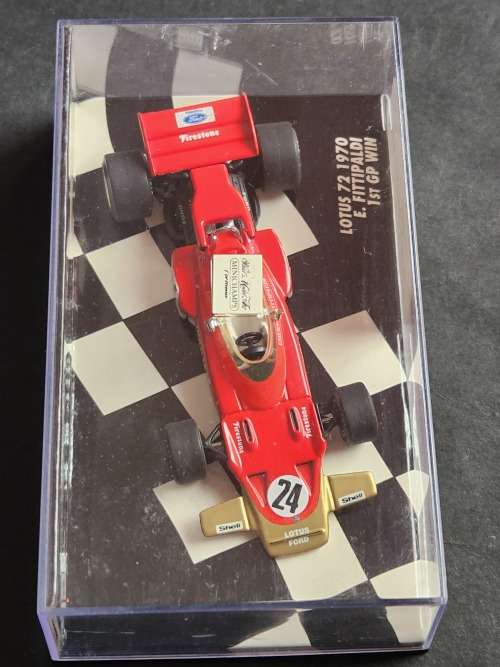 Mini Champs Lotus 72 1970 E. Fittipaldi 1st GP Win - as per photograph