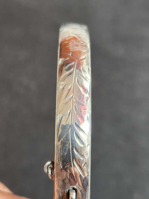 Vintage Hallmark Silver Bangle 12g (engraved) - as per photograph