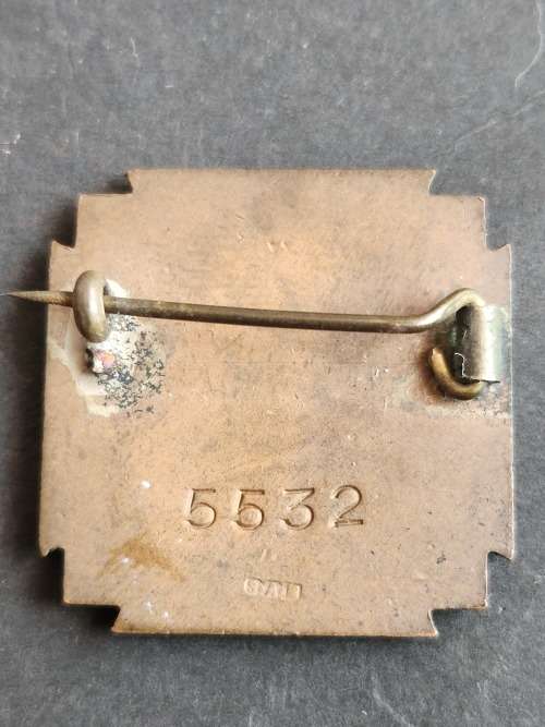 World War II Miniature Death Plaque 5532 - as per photograph