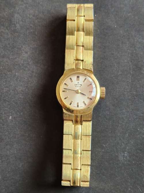 Vintage Ladies Delfin Edox Mechanical Swiss Watch (working) - as per photograph