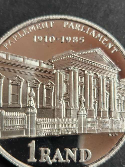 SA Silver One Rand 1985 Parliment Proof - as per photograph