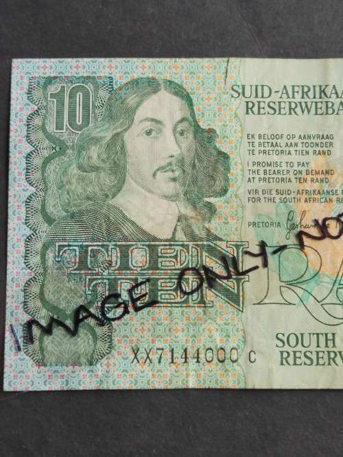 GPC de Kock Ten Rand Replacement Note XX - as per photograph