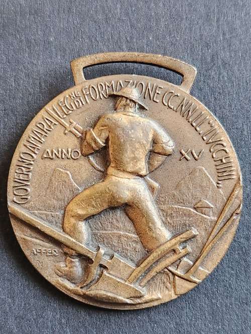 Commemorate Medal for the Black Shirt Workers (Italy) - as per photograph