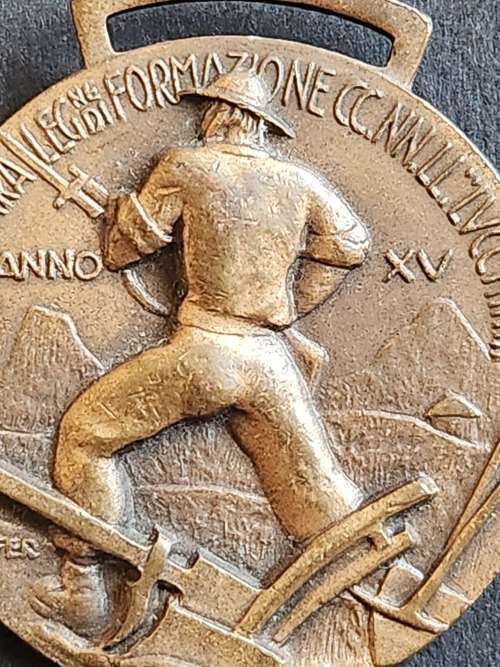Commemorate Medal for the Black Shirt Workers (Italy) - as per photograph