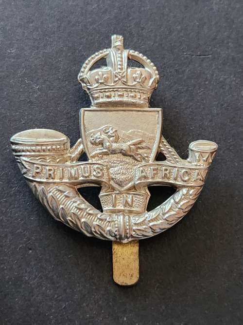 Royal Durban Light Infantry White Metal Badge - as per photograph