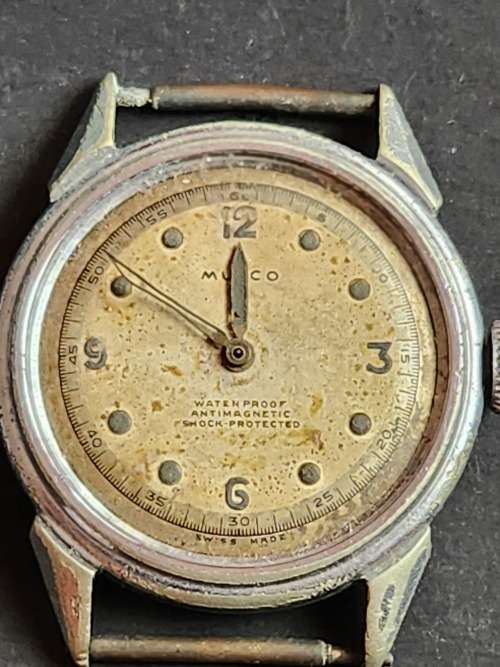 Mulco Waterproof Anti Magnetic Shock Protected Mechanical Wrist Watch- working missing glass