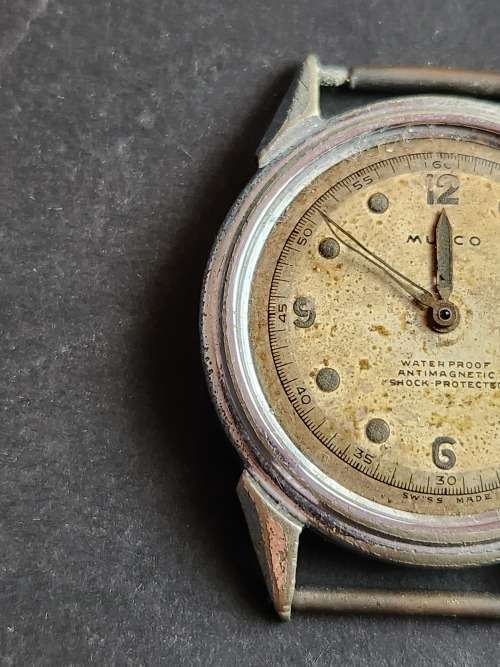 Mulco Waterproof Anti Magnetic Shock Protected Mechanical Wrist Watch- working missing glass