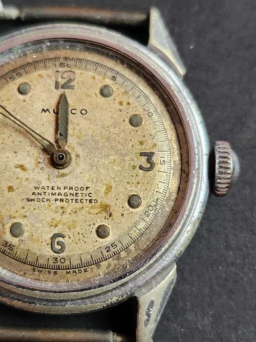 Mulco Waterproof Anti Magnetic Shock Protected Mechanical Wrist Watch- working missing glass