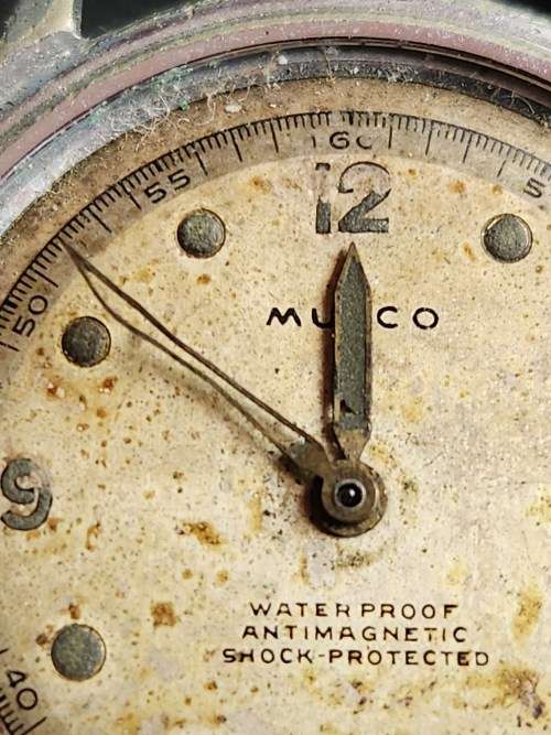 Mulco Waterproof Anti Magnetic Shock Protected Mechanical Wrist Watch- working missing glass